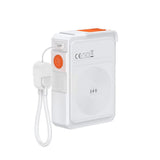 4smarts 6-i-1 10.000mAh Multifunktionel Powerbank / Trådløs Oplader - Hvid / Orange