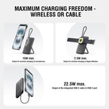 4smarts - Enterprise Pocket 10.000 mAh Trådløs PowerBank - 22.5W - Space Grey