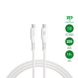 4smarts - USB-C til USB-C Kabel 60W - 1.5 m - Hvid