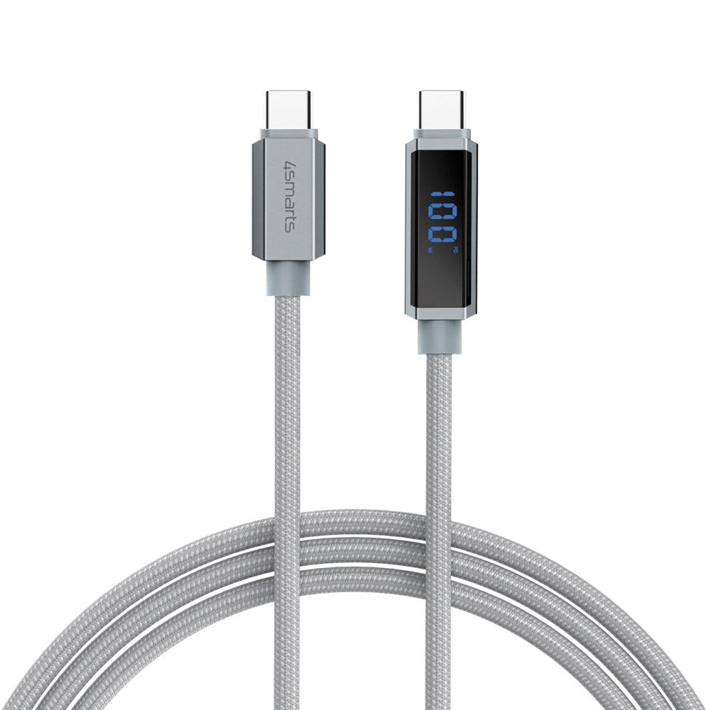 4smarts - DigitCord USB-C Kabel 100W - 1.5m - Grå