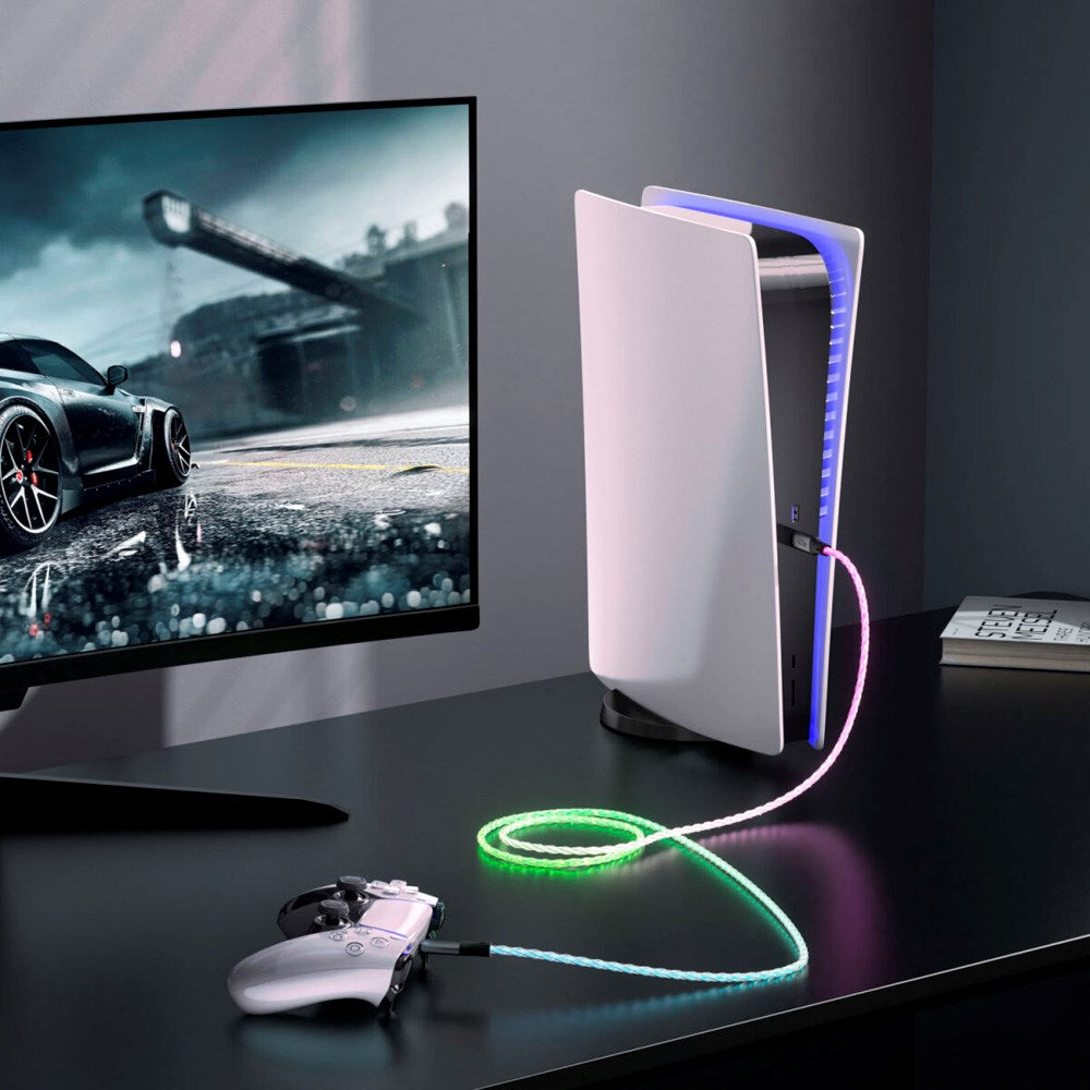 4smarts - RGBCord USB-C Kabel 60W - 1.5m - Multifarvet