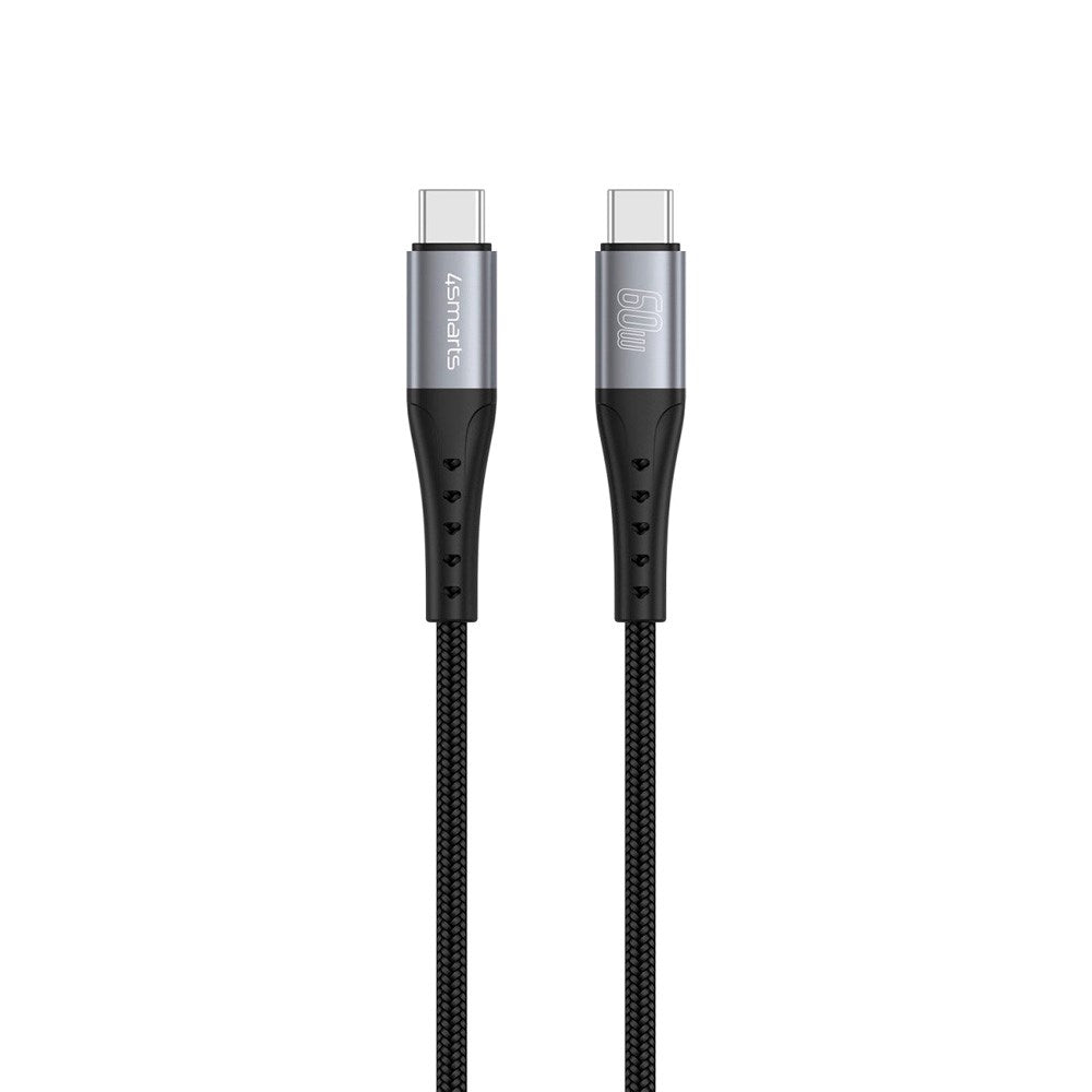 4smarts - USB-C til USB-C Kabel 60W - 1.5 m - Sort