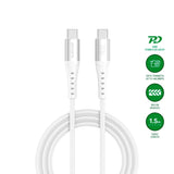 4smarts - USB-C til USB-C Kabel 60W - 1.5 m - Hvid