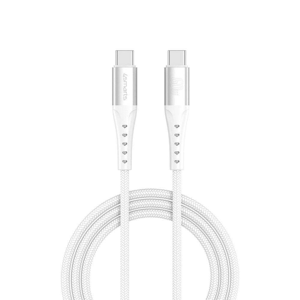 4smarts - USB-C til USB-C Kabel 60W - 1.5 m - Hvid