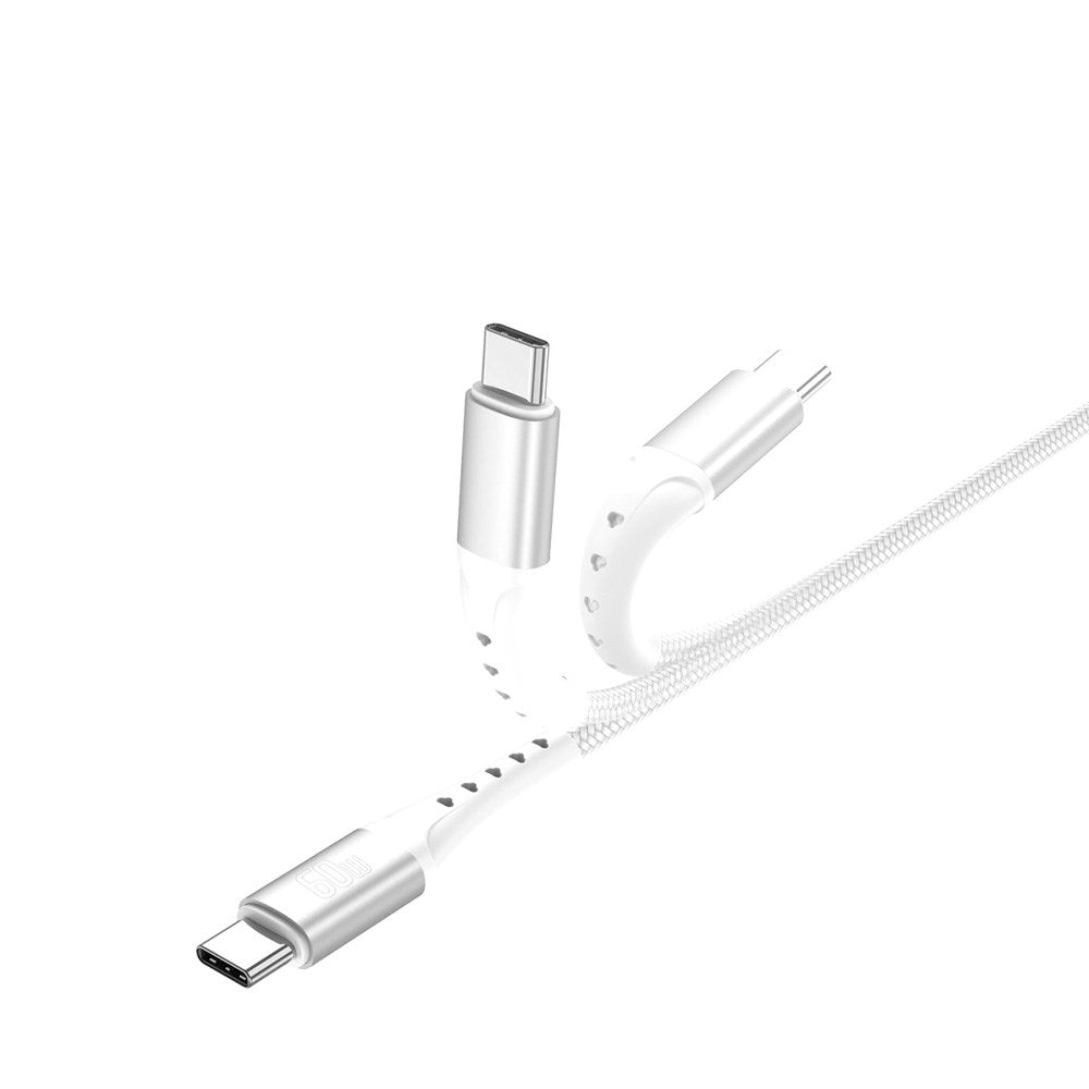 4smarts - USB-C til USB-C Kabel 60W - 1.5 m - Hvid