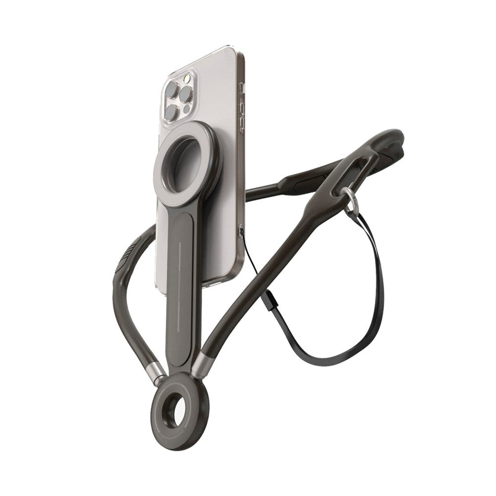 4smarts - Magnetisk Halsholder til Mobil - MagSafe Kompatibel - Sort
