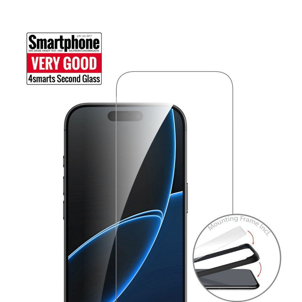 4Smarts iPhone Air Second Glass Hærdet Glas m. Monteringsramme - Case Friendly - Gennemsigtig