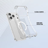 4Smarts iPhone 17 Pro Max IBIZA Hybrid Case - MagSafe Kompatibel - Gennemsigtig