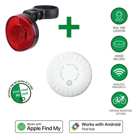 4smarts SkyTag GPS Tracker - Refleks - Apple Find My & Android Find Hub - Hvid
