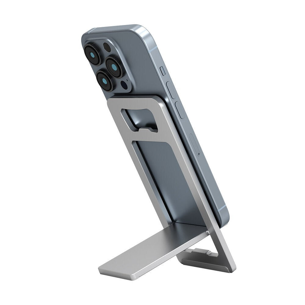 4smarts Stand ErgoFold Mobil- & Tabletholder - Foldbart Design - Sølv