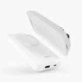 Vonmählen Allroundo Pro Magnetic Powerbank 10 000 mAh w. USB-C 60 cm-kabel, mikro-USB og USB-A-adapter - MagSafe-kompatibel - Hvit