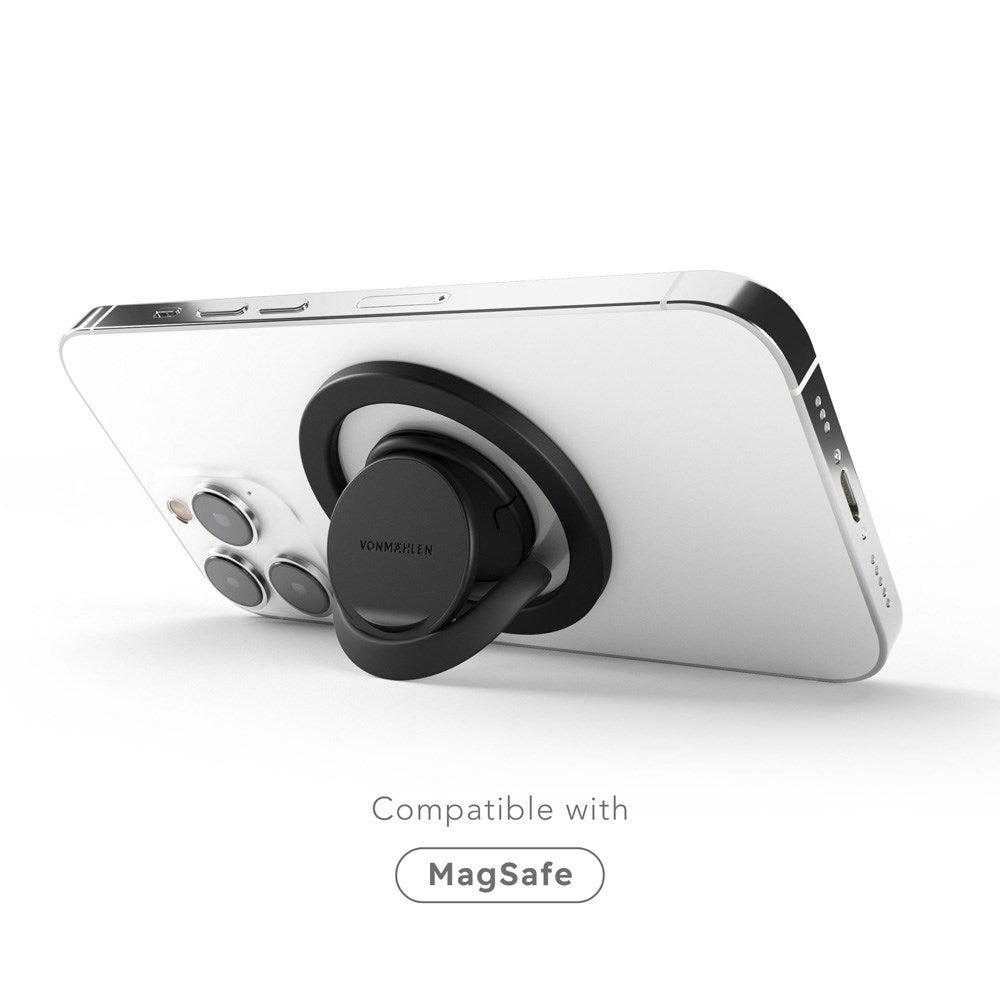 VONMÄHLEN Backflip Mag - Magnetisk telefongrep - MagSafe-kompatibel - Svart
