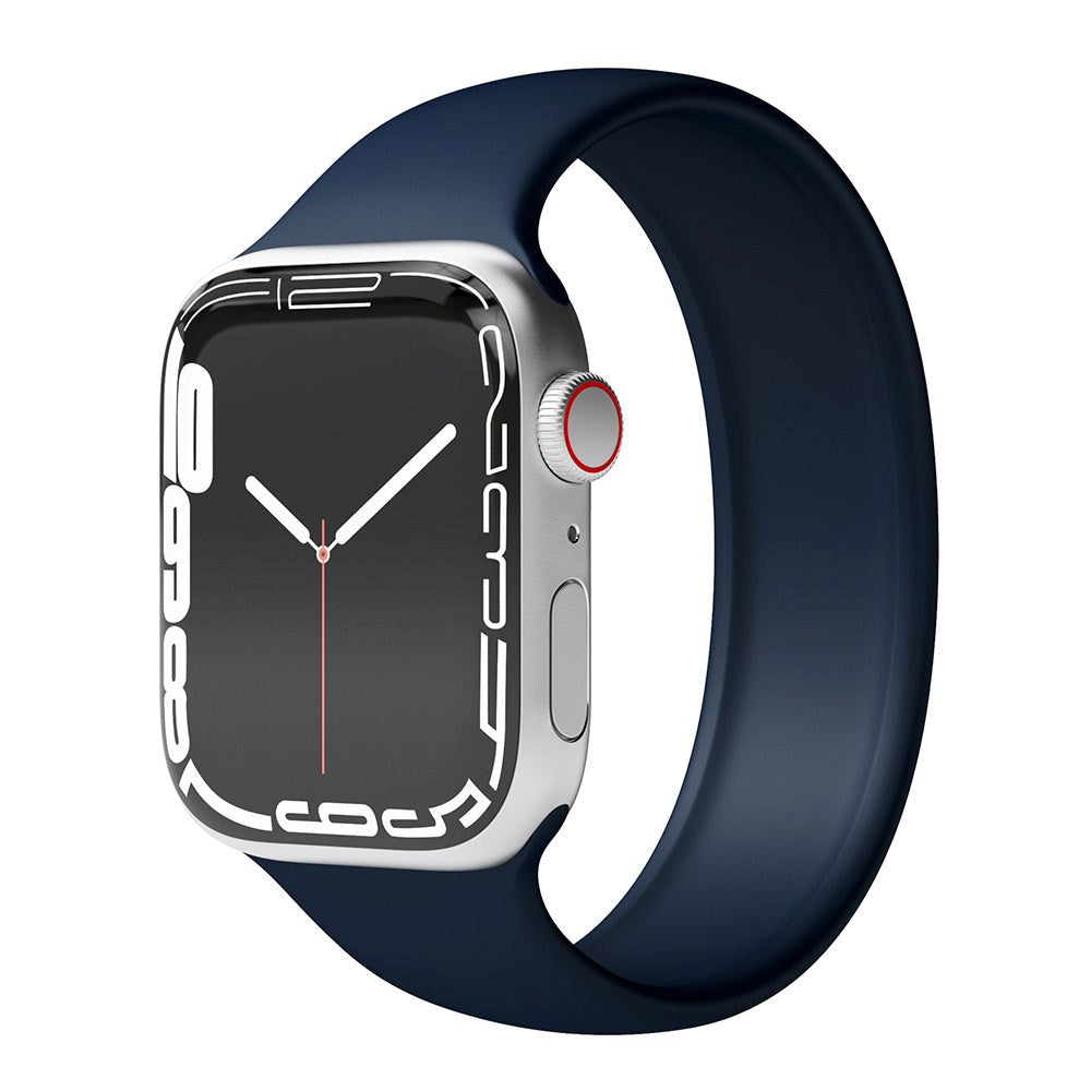 Vonmählen Apple Watch (42/44/SE/45/46/49 mm) Solo Loop Stor silikonstropp - mørkeblå