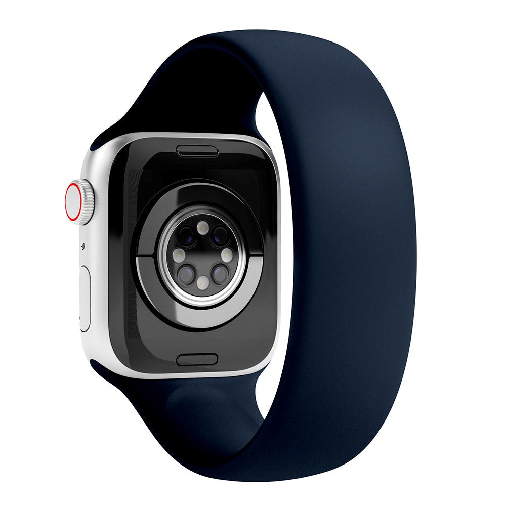 Vonmählen Apple Watch (42/44/SE/45/46/49 mm) Solo Loop Stor silikonstropp - mørkeblå