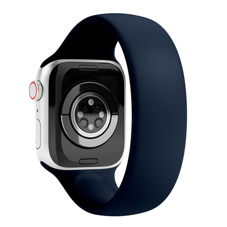 Vonmählen Apple Watch (42/44/SE/45/46/49 mm) Solo Loop Stor silikonstropp - mørkeblå