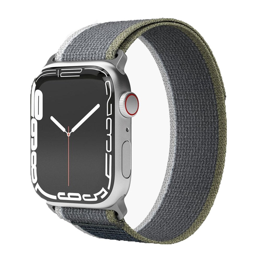 Vonmählen Apple Watch (42/44/45/SE/49mm) Trekking Loop Nylon Watch-rem - Grå / Grønn