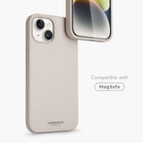 Vonmählen iPhone 14 Eco Silikon Bakdeksel - MagSafe kompatibel - Beige