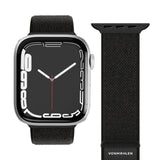 Apple Watch (42/44/45/46/SE/49 mm) Vonmählen Fitness Loop 2 Nylon klokkerem - svart