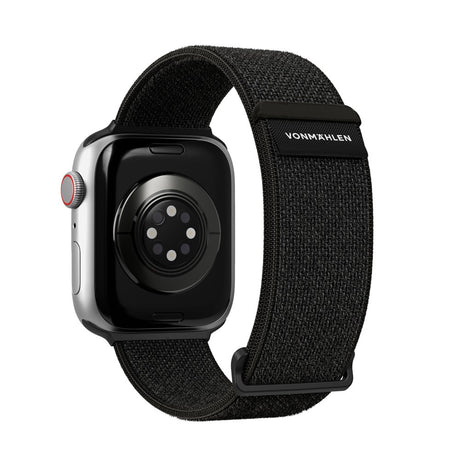 Apple Watch (42/44/45/46/SE/49 mm) Vonmählen Fitness Loop 2 Nylon klokkerem - svart
