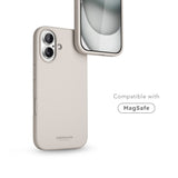 Vonmählen iPhone 16 Eco Silikon Bakdeksel - MagSafe kompatibel - Krem