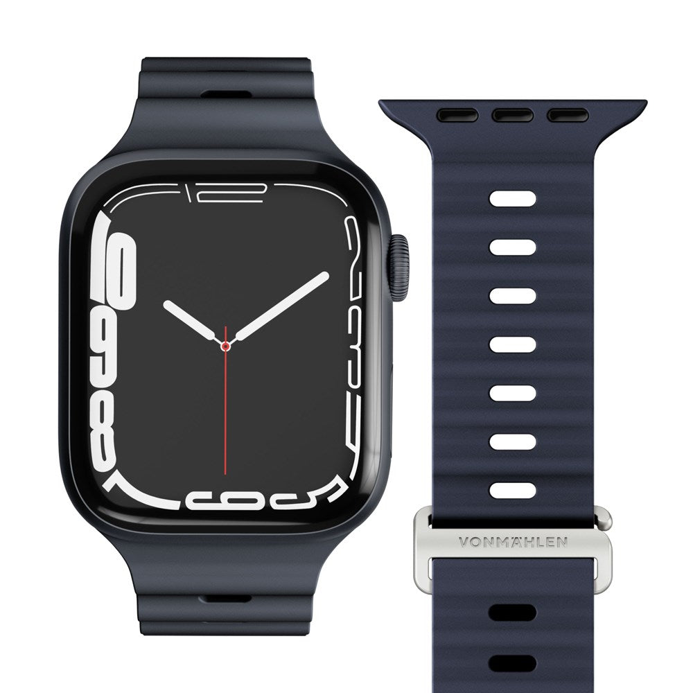 Vonmählen Apple Watch (38/40/SE/41/42 mm) Wave Band 2 resirkulert silikonstropp - blå
