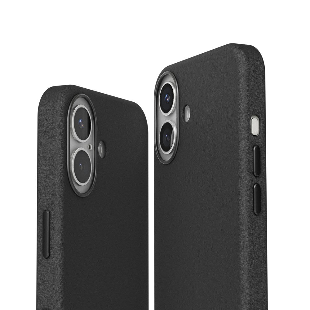 Vonmählen iPhone 16 Like Leather Bakdeksel - MagSafe-kompatibel - Svart