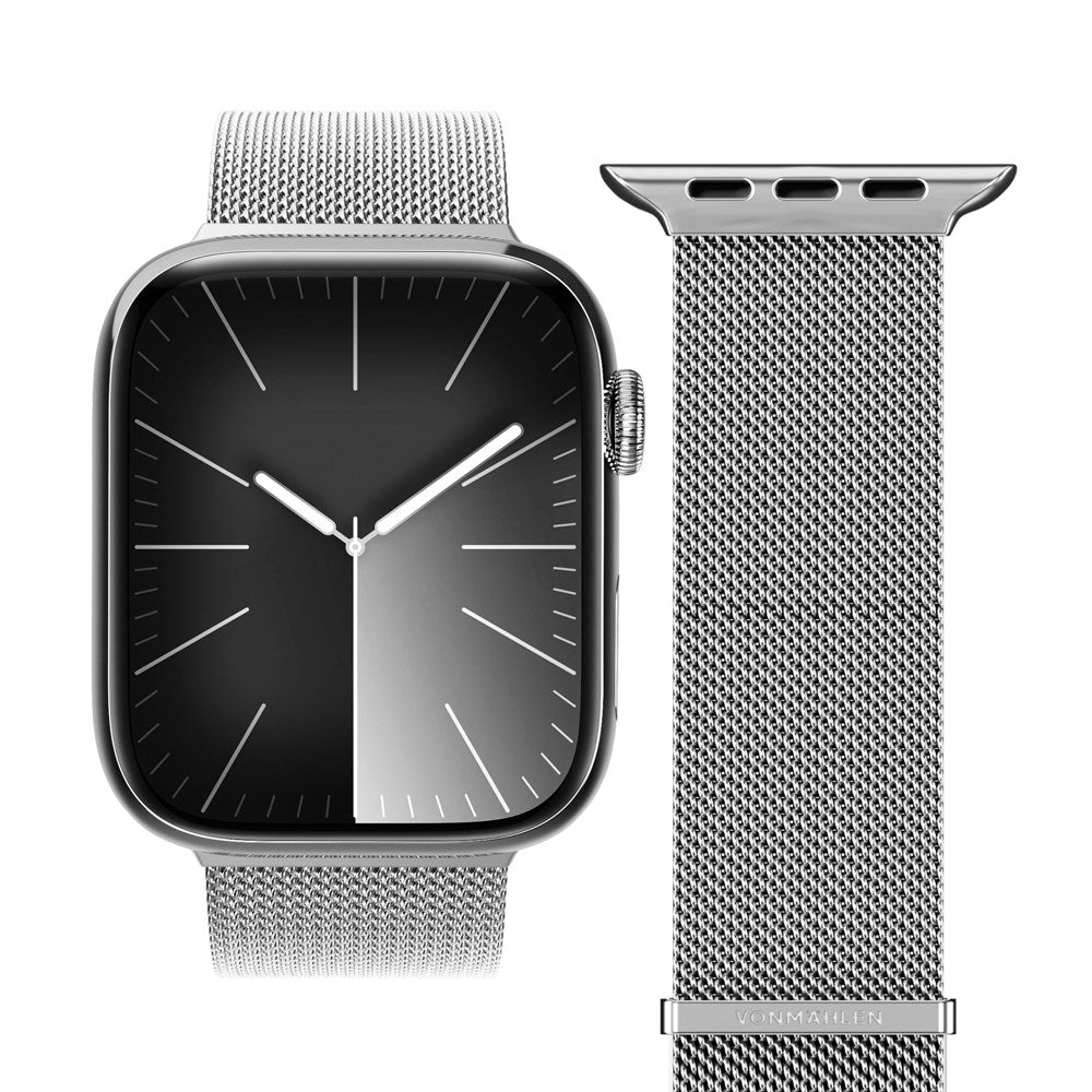 Vonmählen Apple Watch (38/40/SE/41/42mm) Milanese Loop 2 rustfri stålrem - sølv