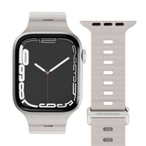 Vonmählen Apple Watch (42/44/SE/45/46/49mm) Wave Band 2 Genanvendt Silikone Rem - Grå