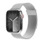 Vonmählen Apple Watch (42/44/SE/45/46/49mm) Milanese Loop 2 Rustfrit Stål Rem - Sølv