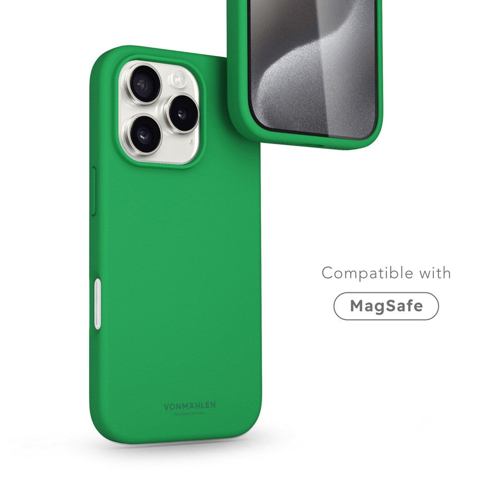 Vonmählen iPhone 16 Pro Eco Silikon Bakdeksel - MagSafe-kompatibel - Green Haven