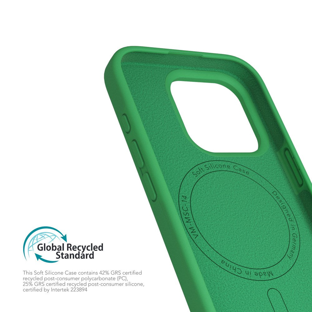 Vonmählen iPhone 16 Pro Eco Silikon Bakdeksel - MagSafe-kompatibel - Green Haven
