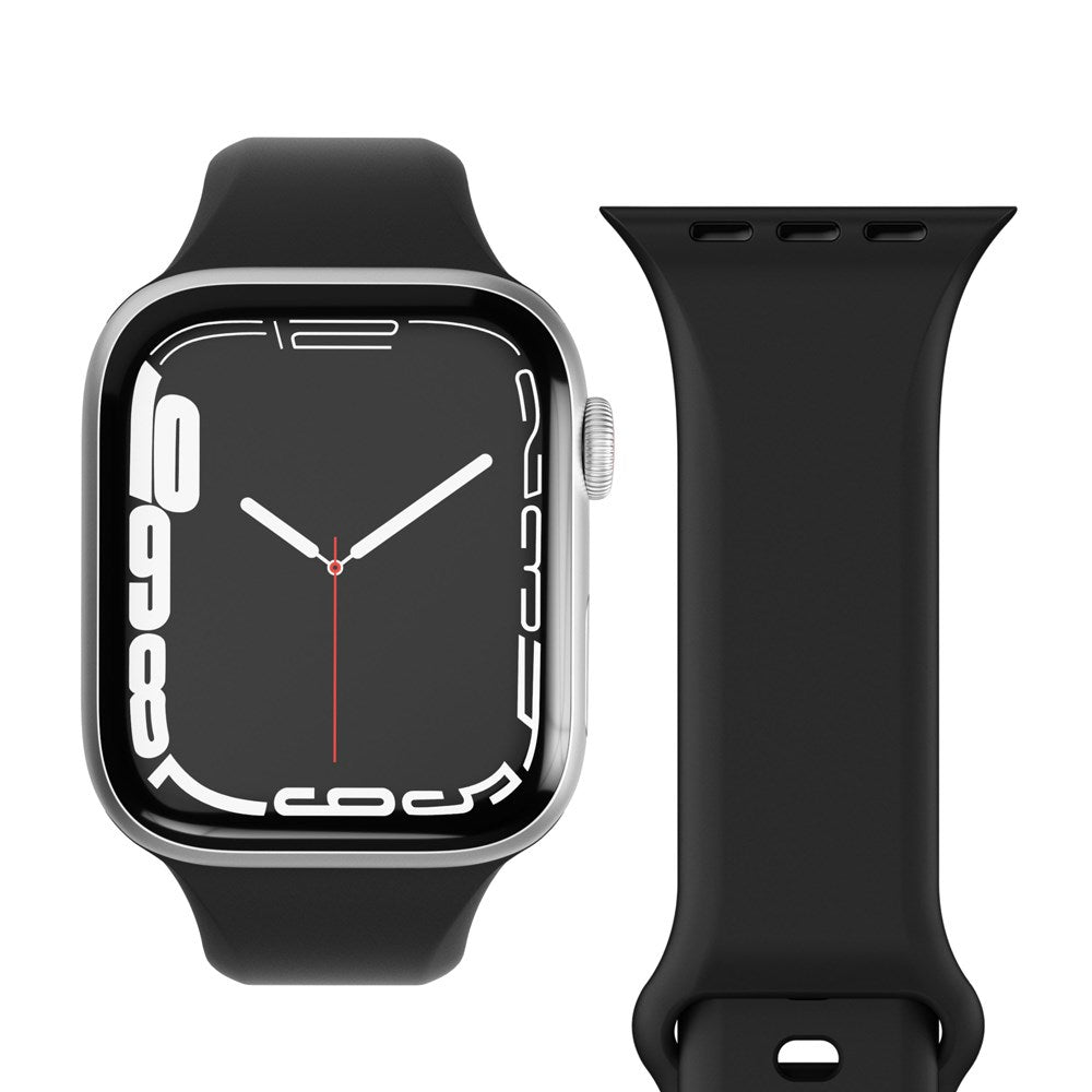 Vonmählen Apple Watch (42/44/SE/45/46/49 mm) Classic Band 2 resirkulert silikonstropp - svart