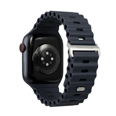 Vonmählen Apple Watch (42/44/SE/45/46/49 mm) Wave Band 2 resirkulert silikonstropp - blå