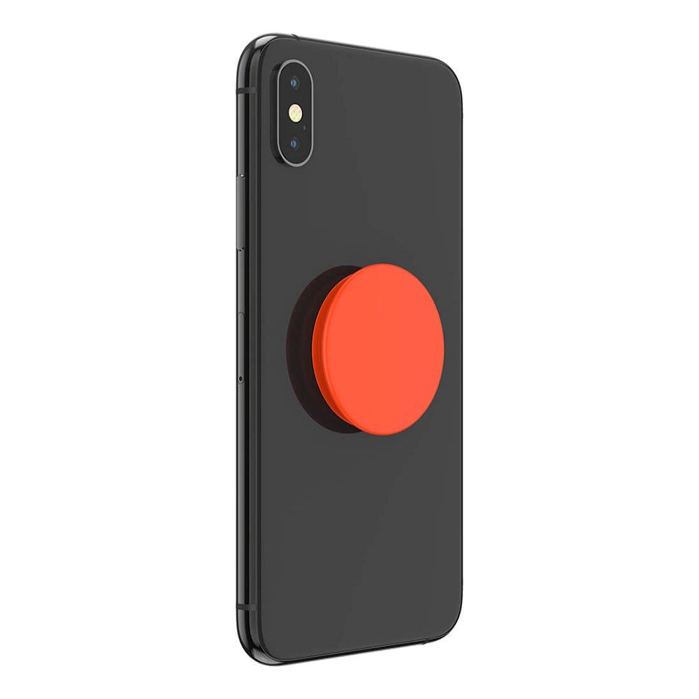 POPSOCKETS PopGrip Neon Electric Orange Avtakbart grep m. Stativfunksjon