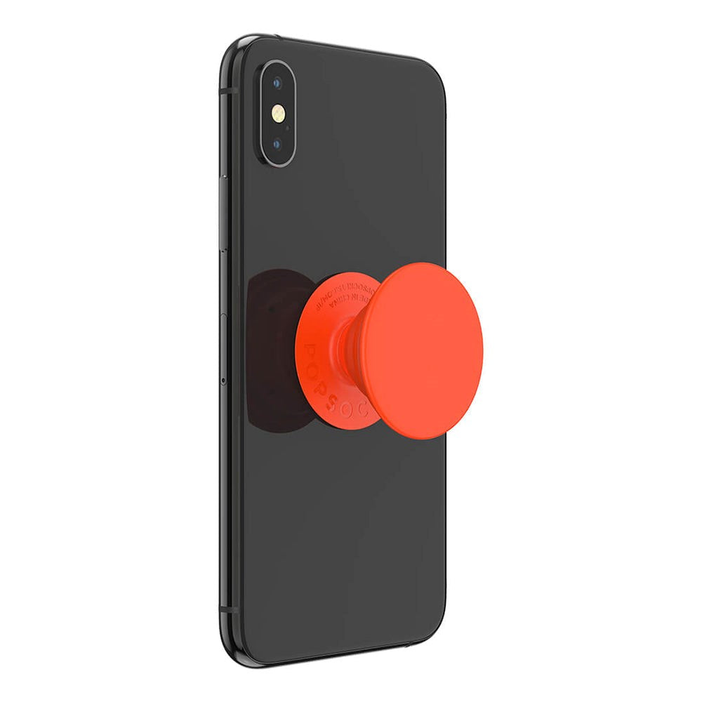 POPSOCKETS PopGrip Neon Electric Orange Avtakbart grep m. Stativfunksjon