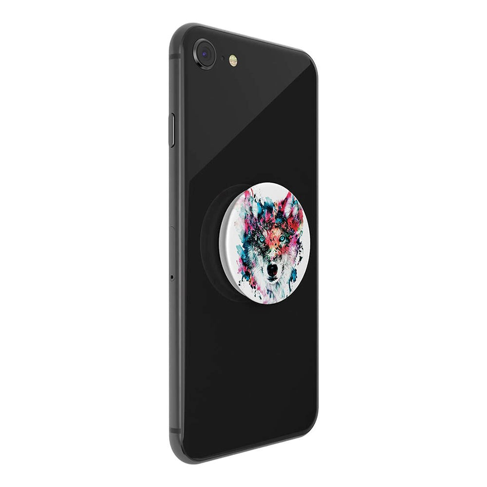 POPSOCKETS PopGrip Wolf avtagbart grep m. Stativfunksjon
