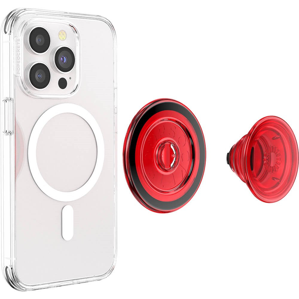 POPSOCKETS PopGrip Danger Red Translucent MagSafe - Stativ og grep