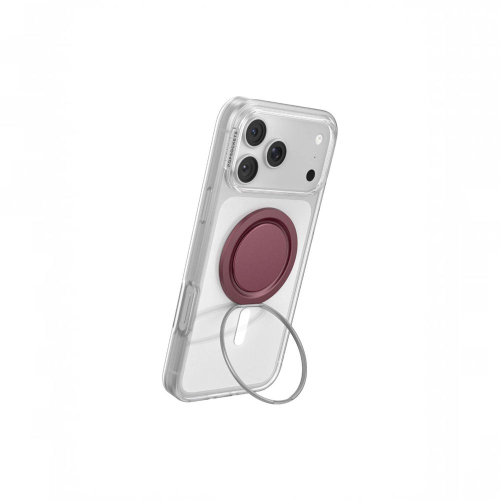 POPSOCKETS Low-Pro MagSafe med Standerfunktion - Burgundy