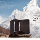 4smarts VoltSolar 21W sammenleggbart solcellepanel m. 2x USB-A - Svart