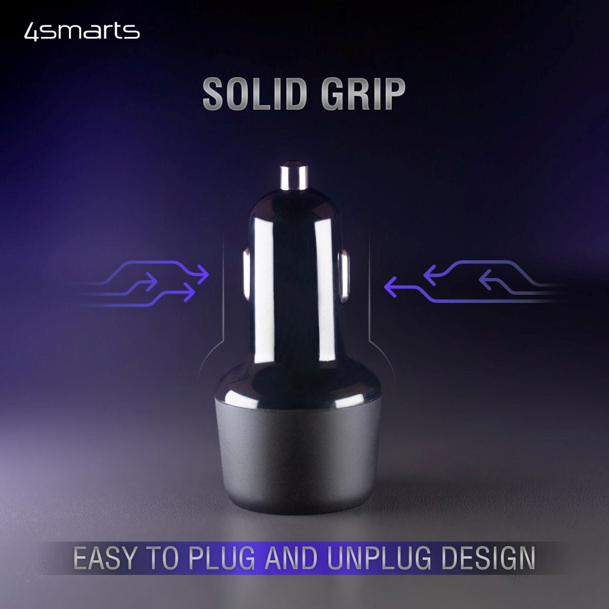 4smarts VoltRoad 83W PD billader - USB-C &amp; USB-A - Svart