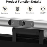 4Smarts 2-i-1 skjermlampe m. HD 1080p webkamera - sølv