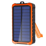 4smarts Prepper Powerbank 12 000 mAh m. Solcelle - 2 x USB-A - Sort / Oransje