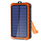 4smarts Prepper Powerbank 12 000 mAh m. Solcelle - 2 x USB-A - Sort / Oransje