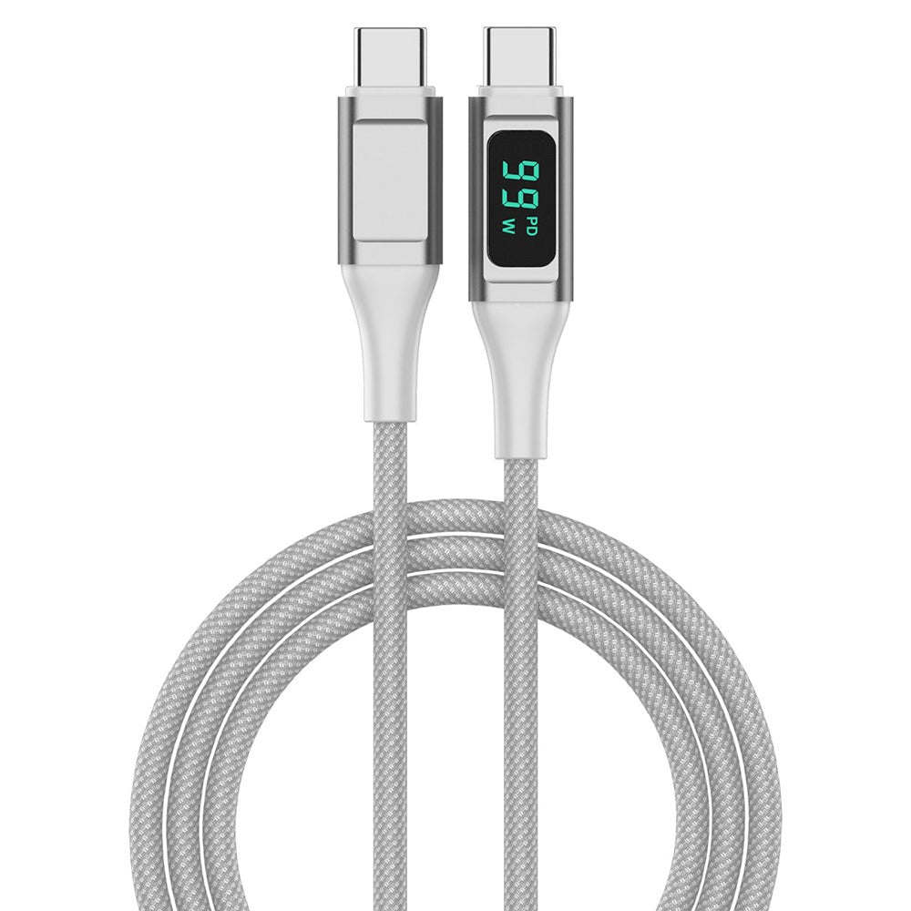 4smarts DigitCord 100W USB-C til USB-C-kabel (PD) - 1,5m. - Hvit