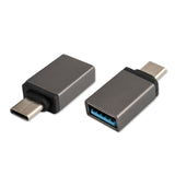 4smarts USB-C til USB-A-adapter - 2-pakning - Svart