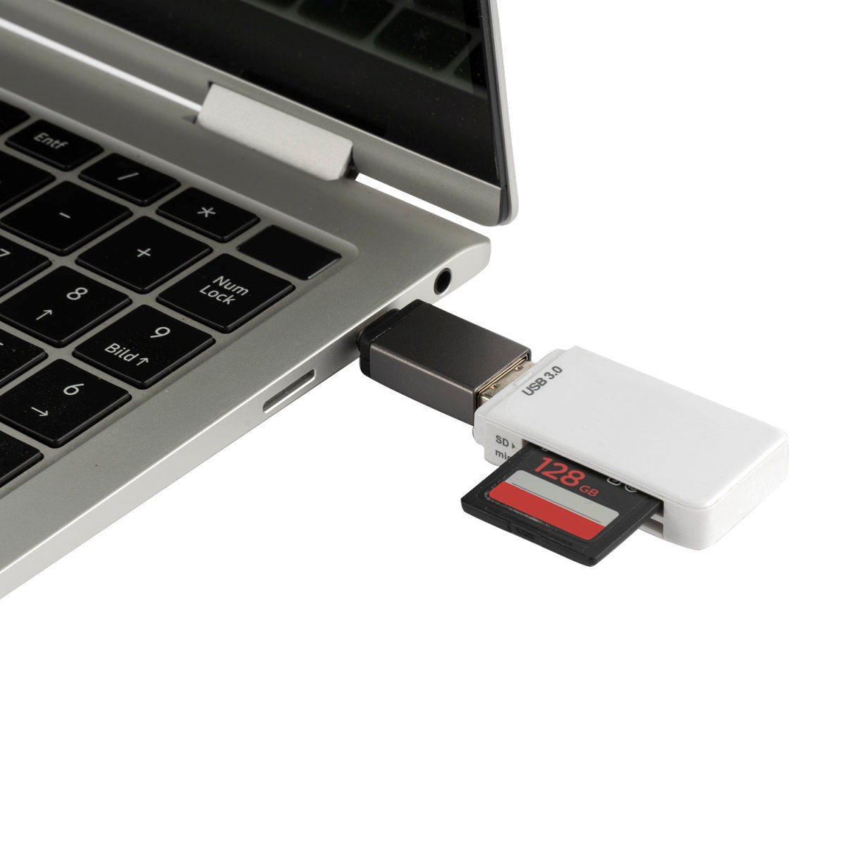 4smarts USB-C til USB-A-adapter - 2-pakning - Svart