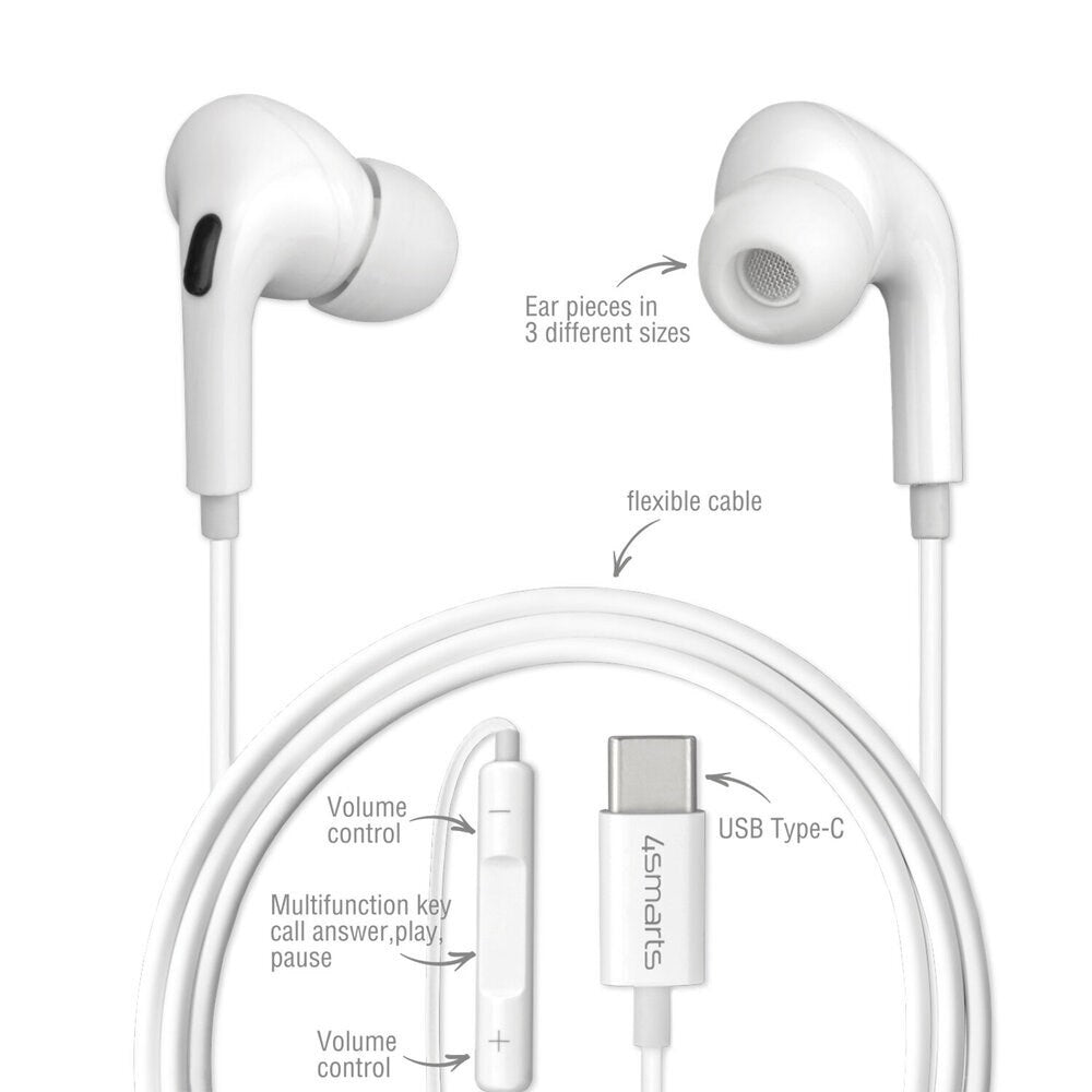 4smarts Melody Digital Basic Headset med USB-C Kabel - Hvid