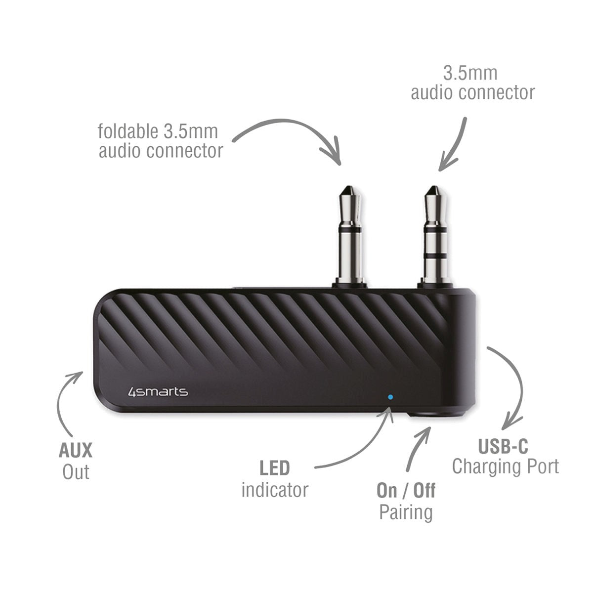 4smarts B9 Bluetooth Audio Sender - Svart