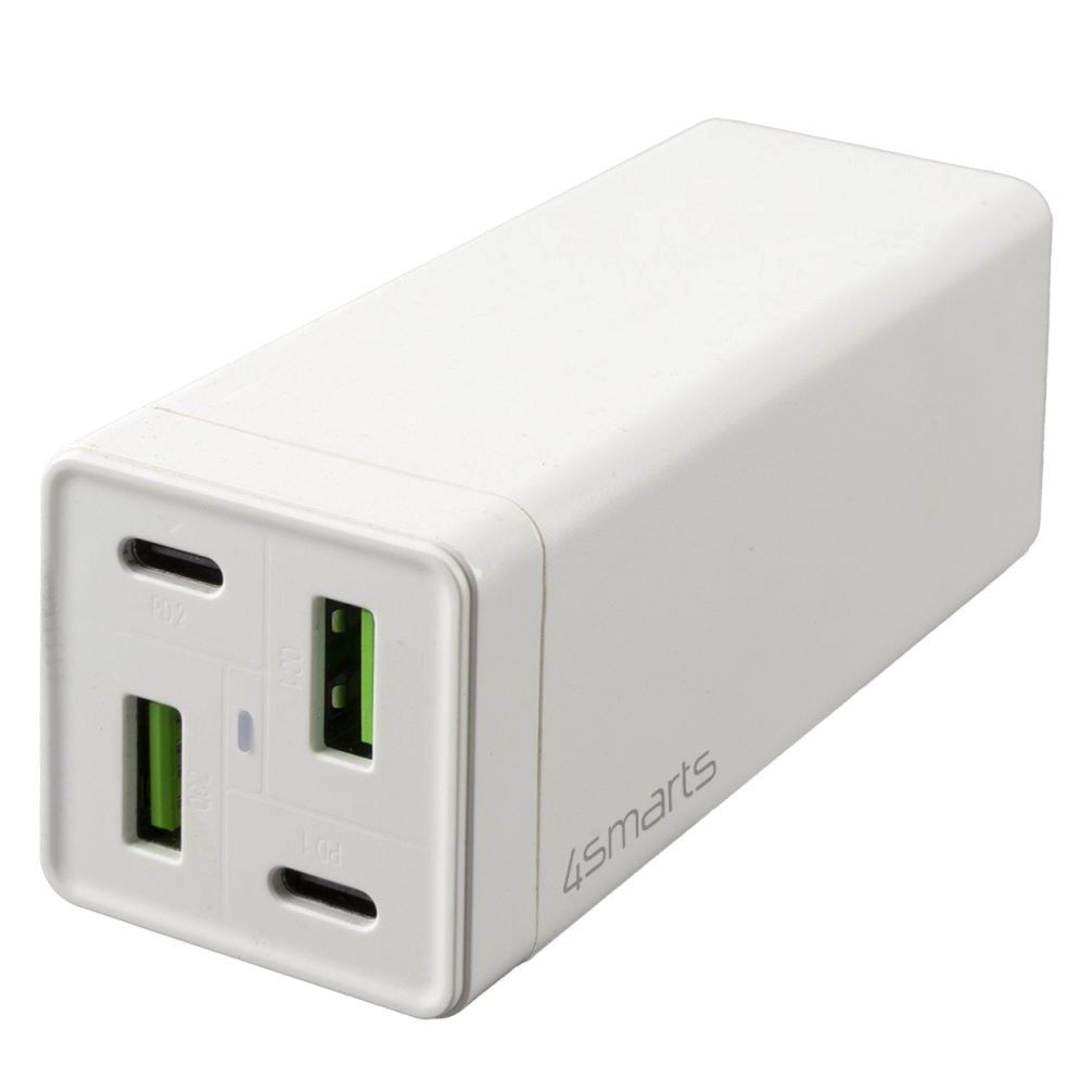 MultiGaN 4Smarts 65W Hurtig Lader station (USB-C & USB-A) - Hvid