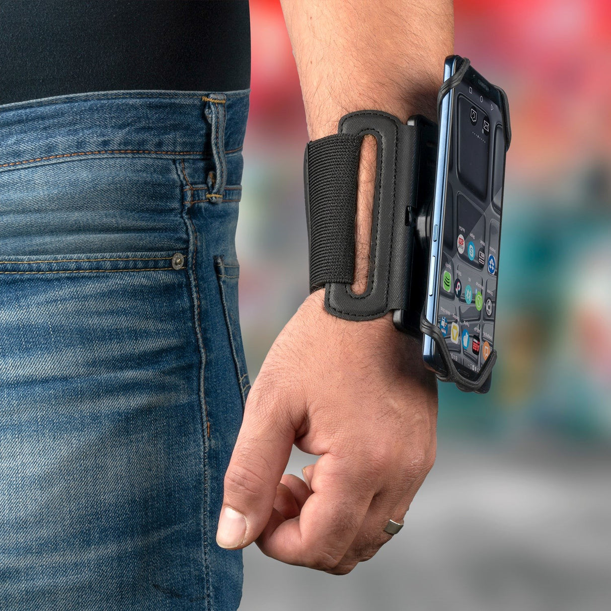 4smarts ATHLETE PRO Universal Sportsarmbånd for mobil - Svart (maks. størrelse 15,1 cm)